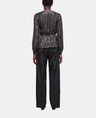 The Kooples FEMME ANTIC SILVER top léopard