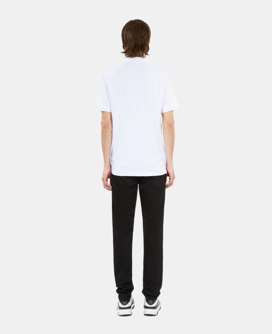 The Kooples H WHITE white pique cotton polo t-shirt