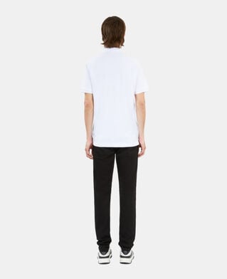 The Kooples H WHITE white pique cotton polo t-shirt