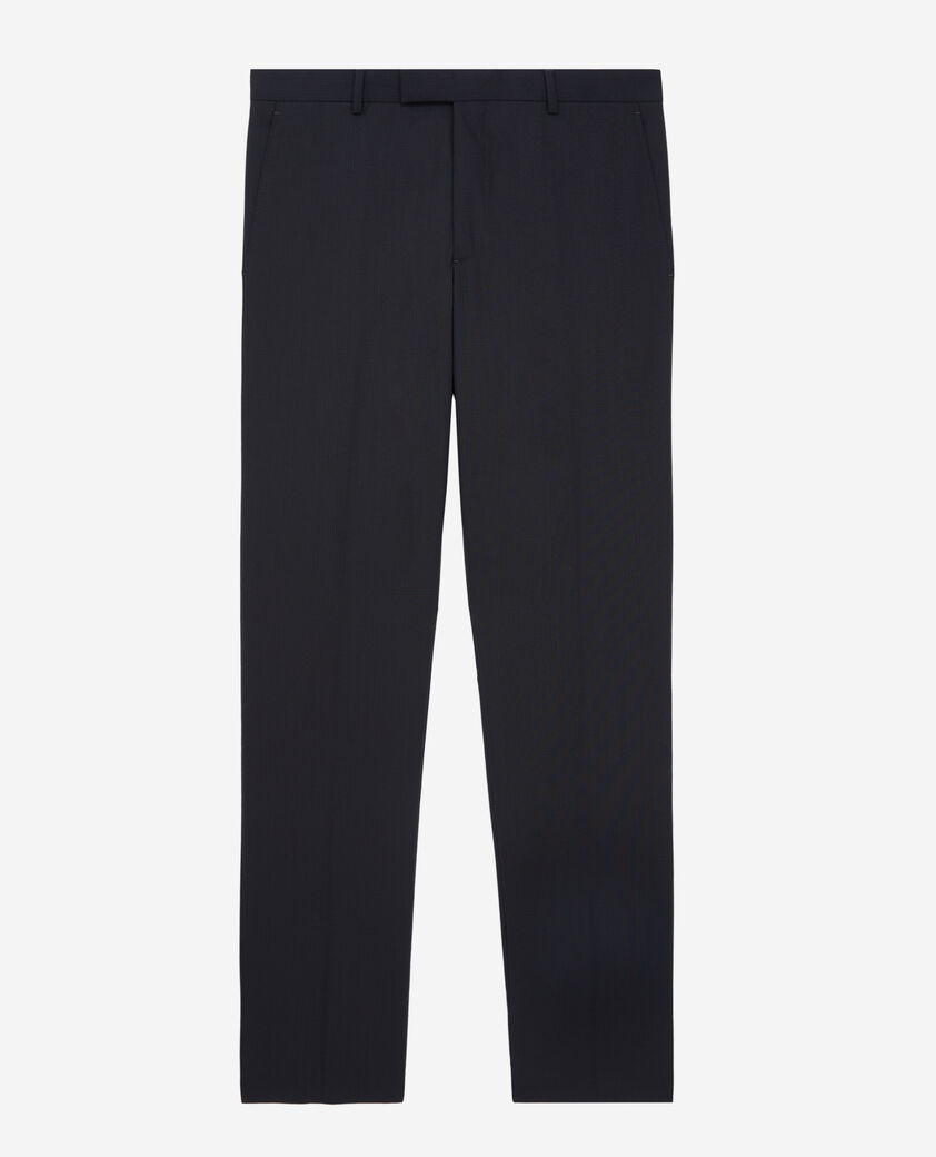 The Kooples MEN DARK NAVY prince of wales navy blue wool suit trousers