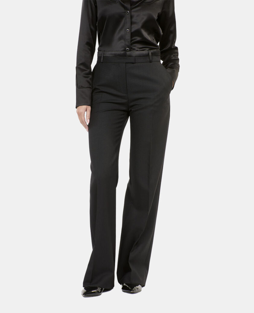 The Kooples FEMME BLACK pantalon tailleur large noir