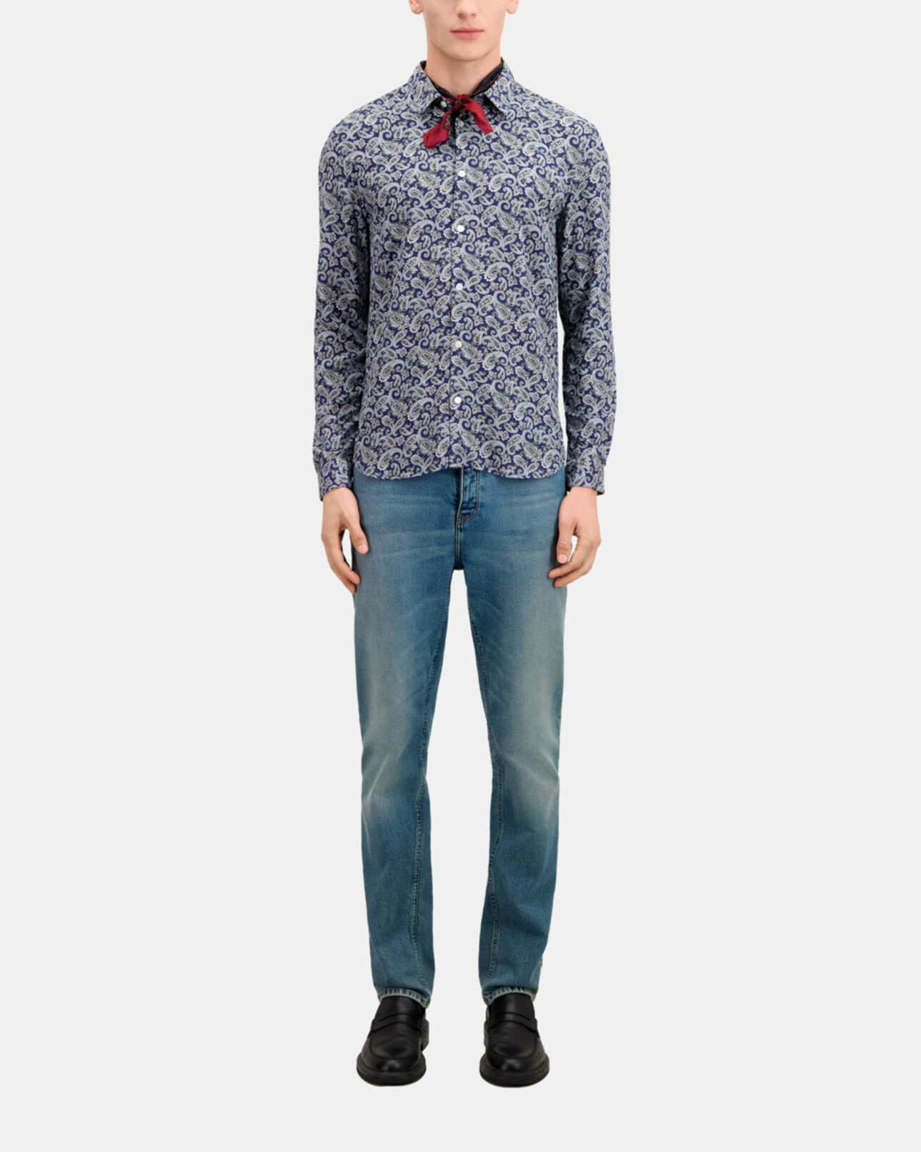 The Kooples MEN NAVY / BLUE printed shirt