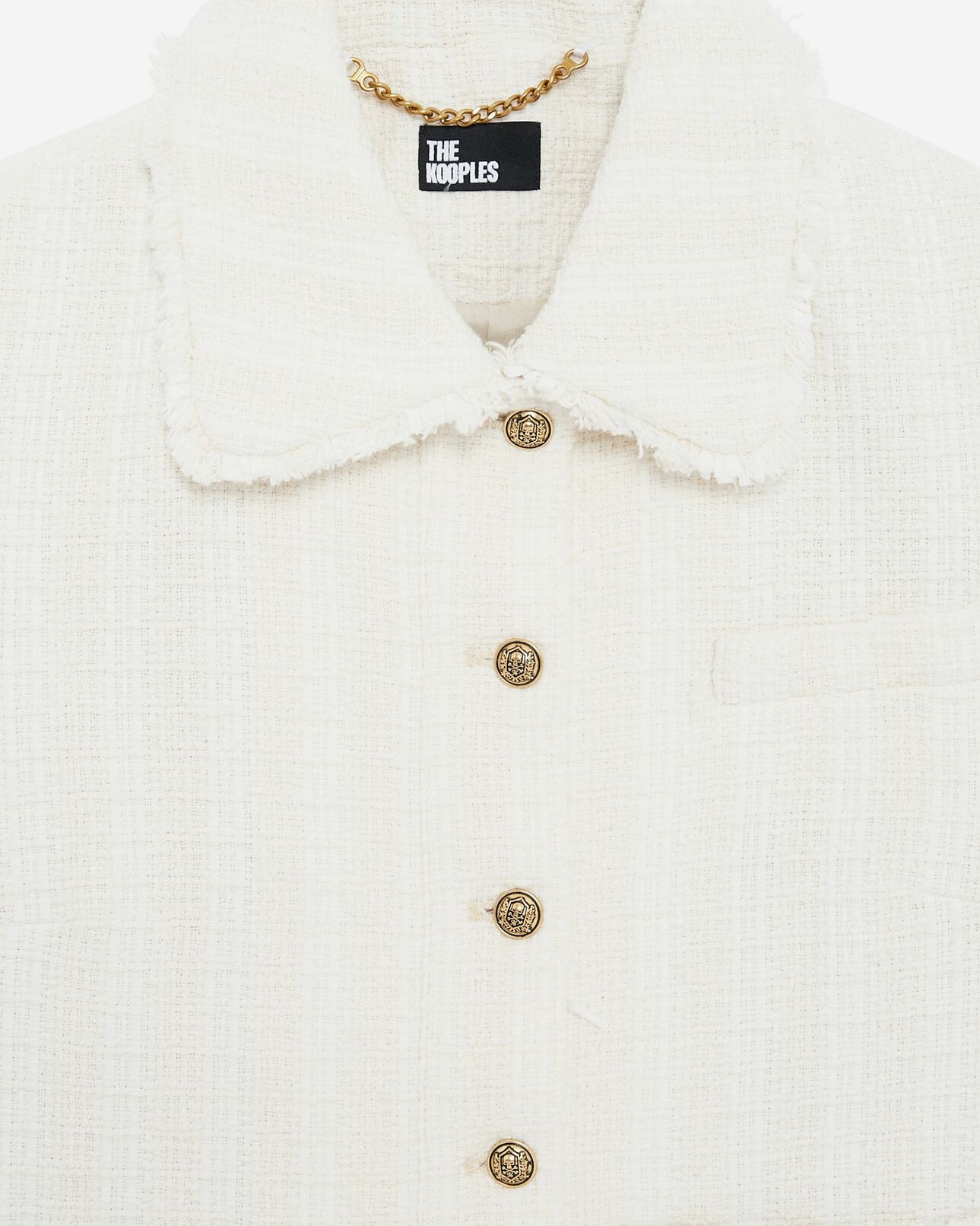 The Kooples FEMME ECRU veste en tweed écrue
