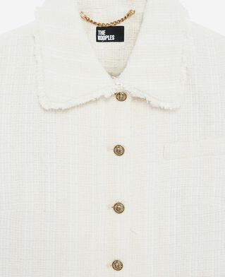 The Kooples FEMME ECRU veste en tweed écrue