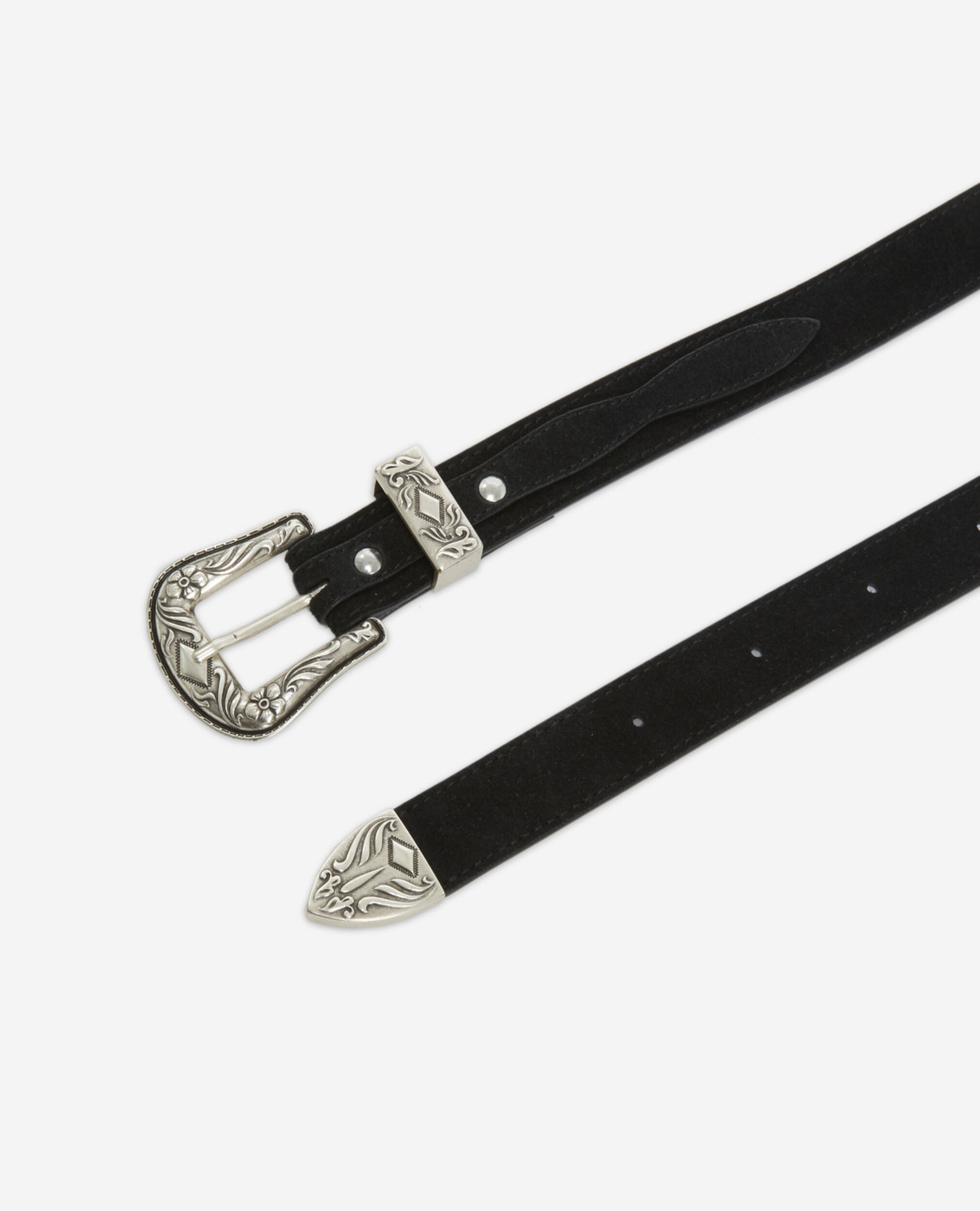 Leather belt, BLACK, hi-res image number null