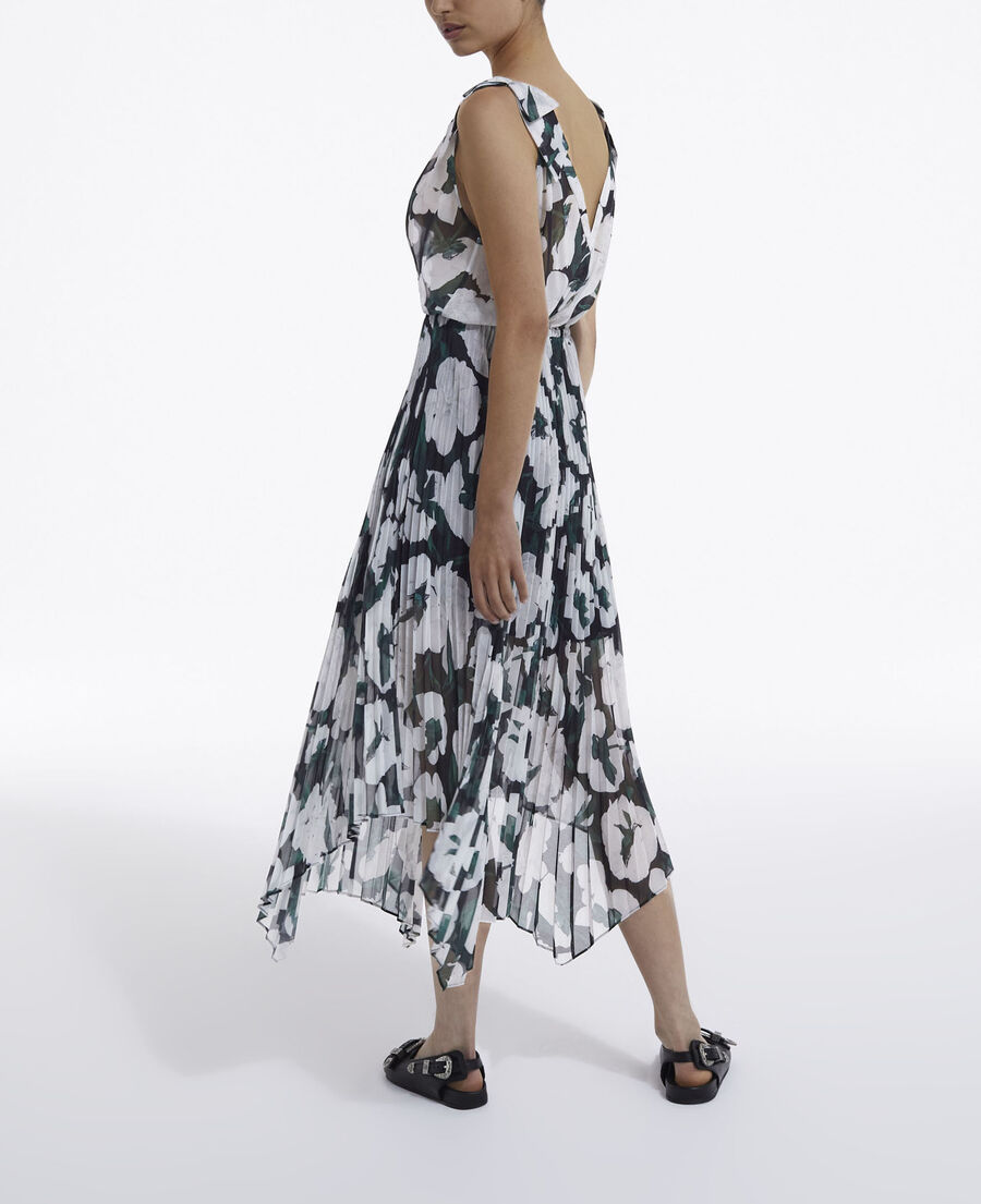 The Kooples FEMME ECRU robe longue fleurie