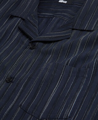 The Kooples HOMBRE DARK NAVY-ECRU camisa rayas azul marino