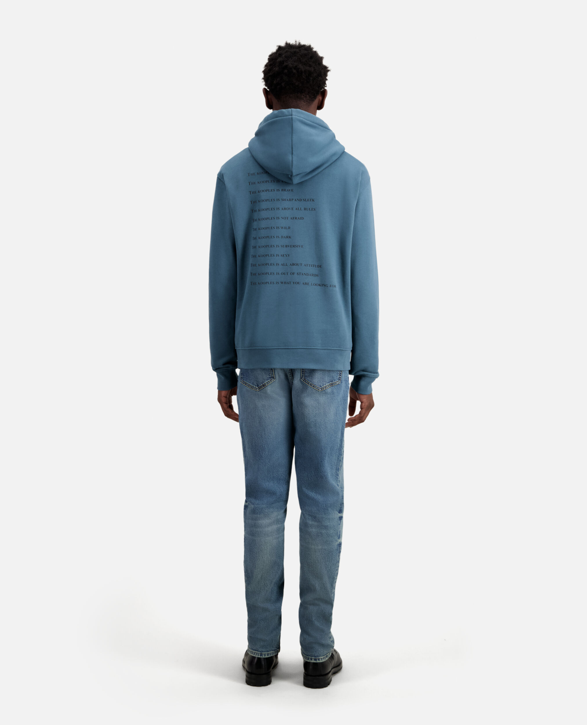 Sweatshirt à capuche What is bleu profond, BLUE PETROL, hi-res image number null