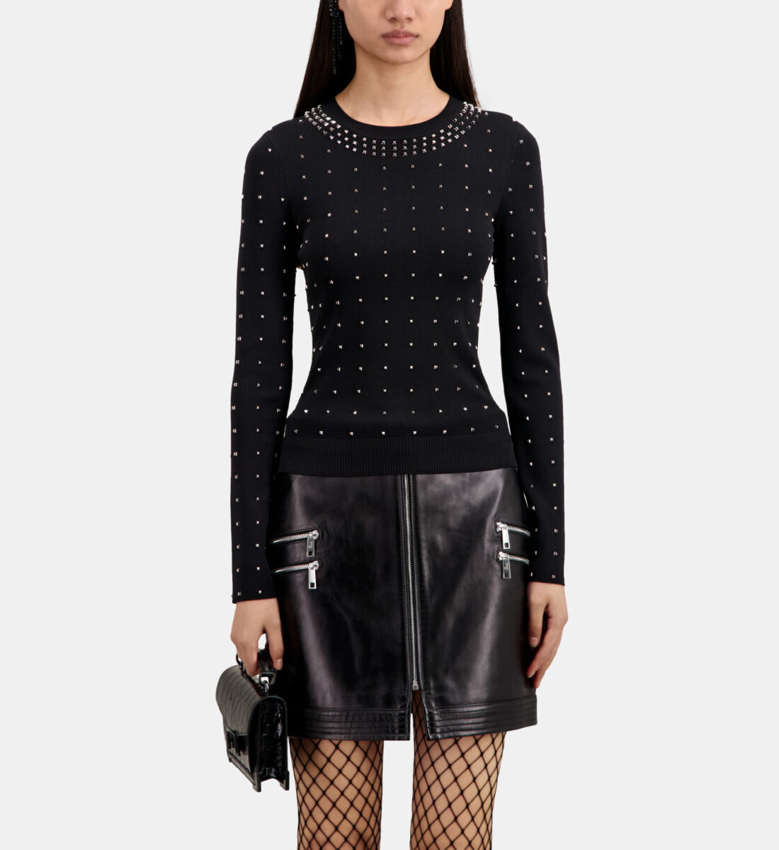 Black sweater with spikes