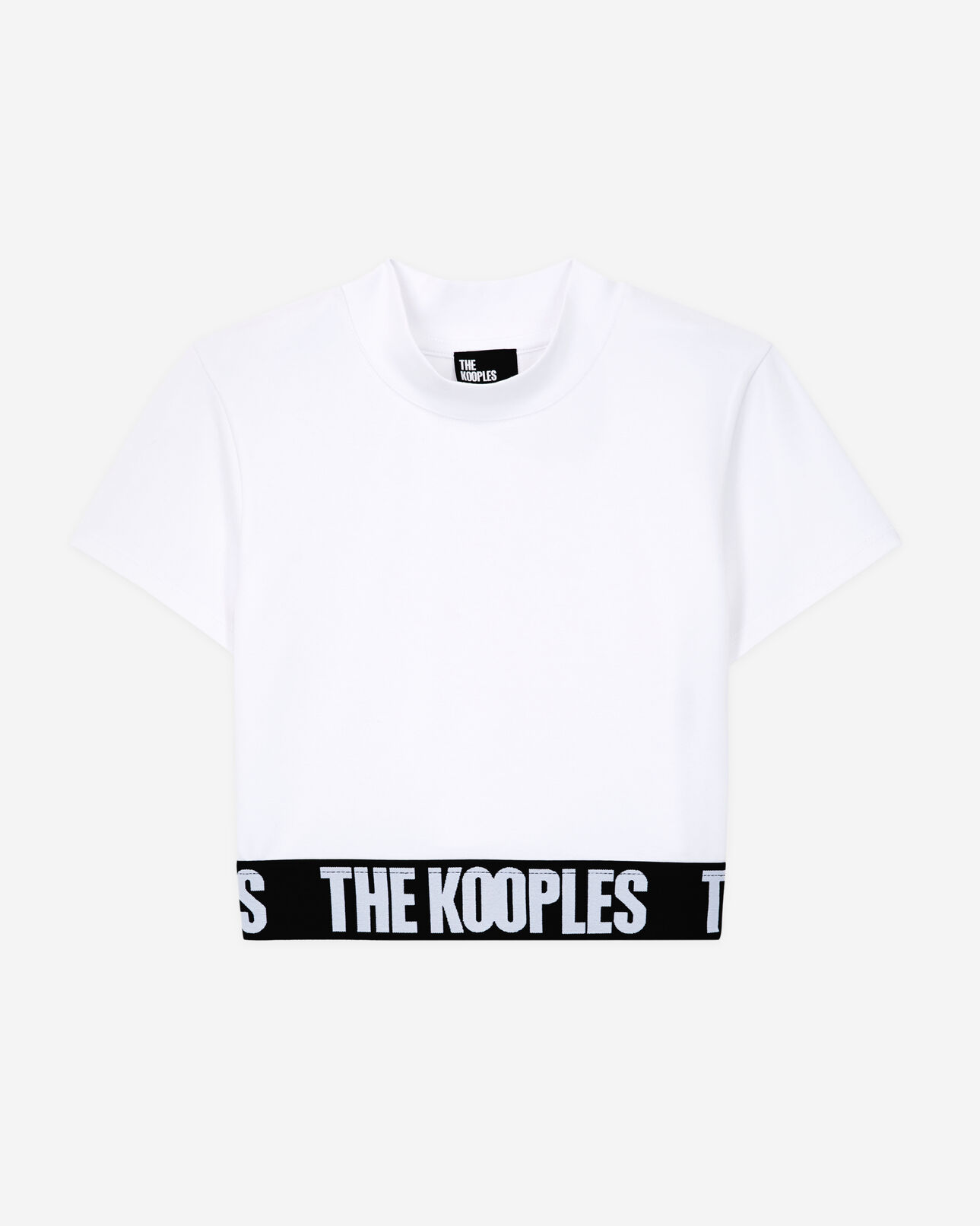 The Kooples DAMEN WHITE weißes kurzes t-shirt damen mit logo