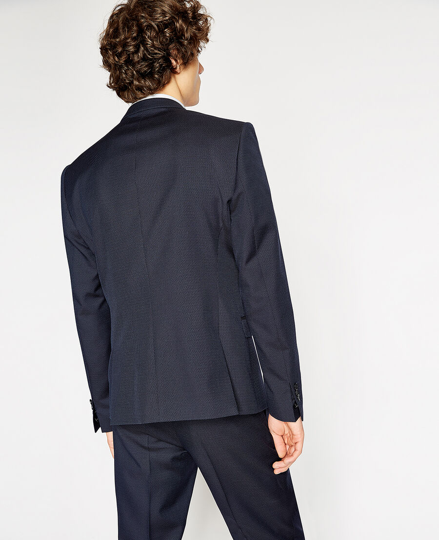 Navy blue suit jacket