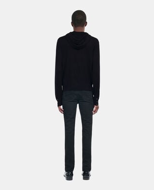 The Kooples HOMME BLACK cardigan à capuche en laine noir