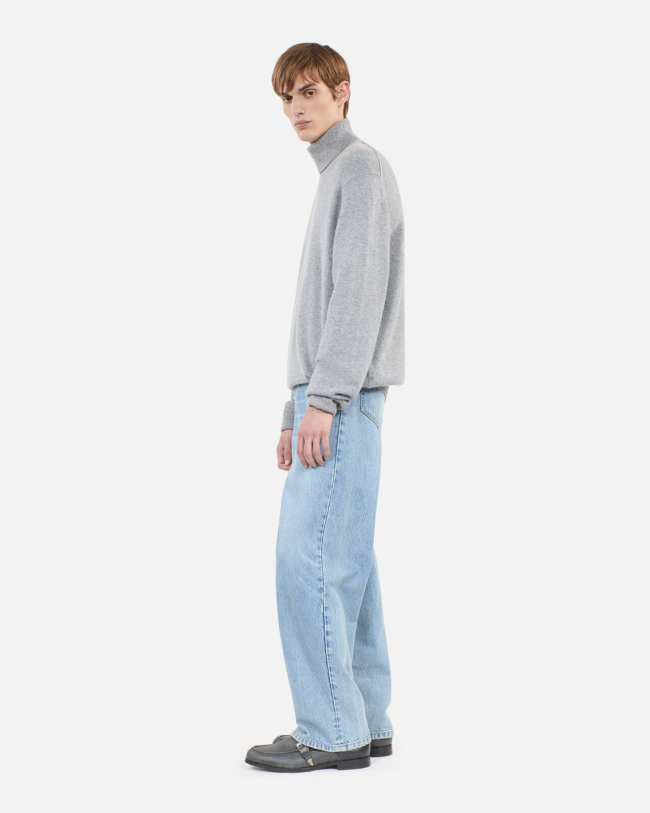 The Kooples MEN MIDDLE GREY MEL grey cashmere sweater