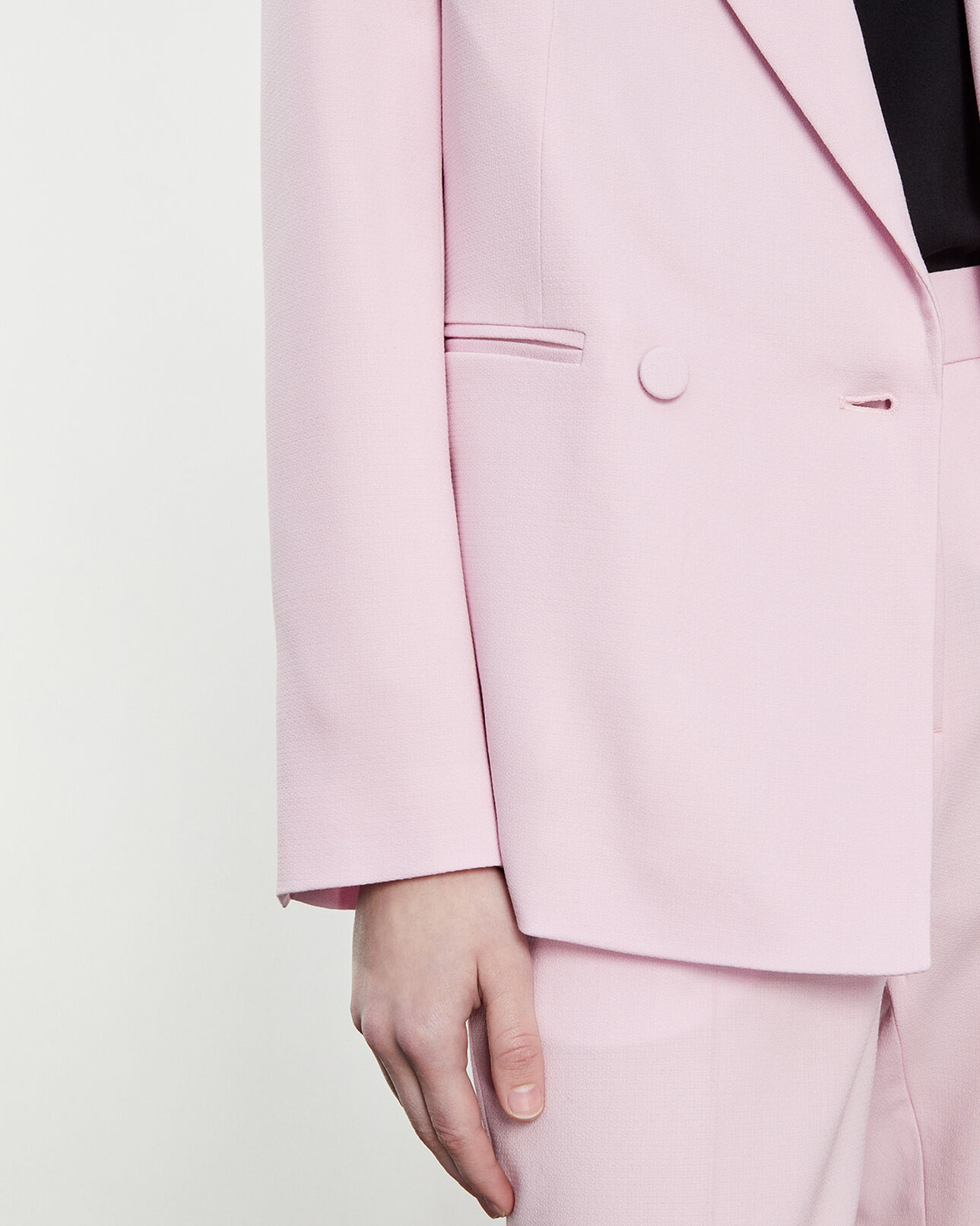 The Kooples WOMEN PINK pink wool formal suit jacket