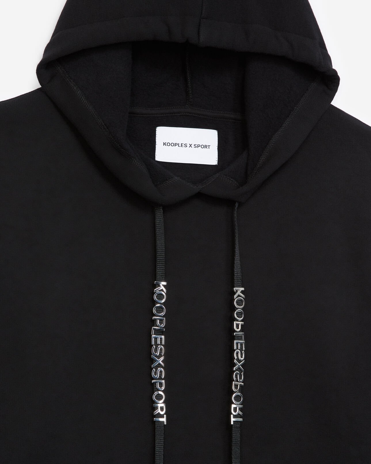 The Kooples MUJER BLACK sudadera negra capucha cordón estampado