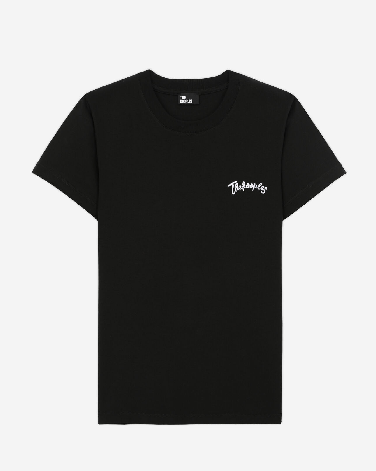 The Kooples FEMME BLACK t-shirt femme noir avec broderies
