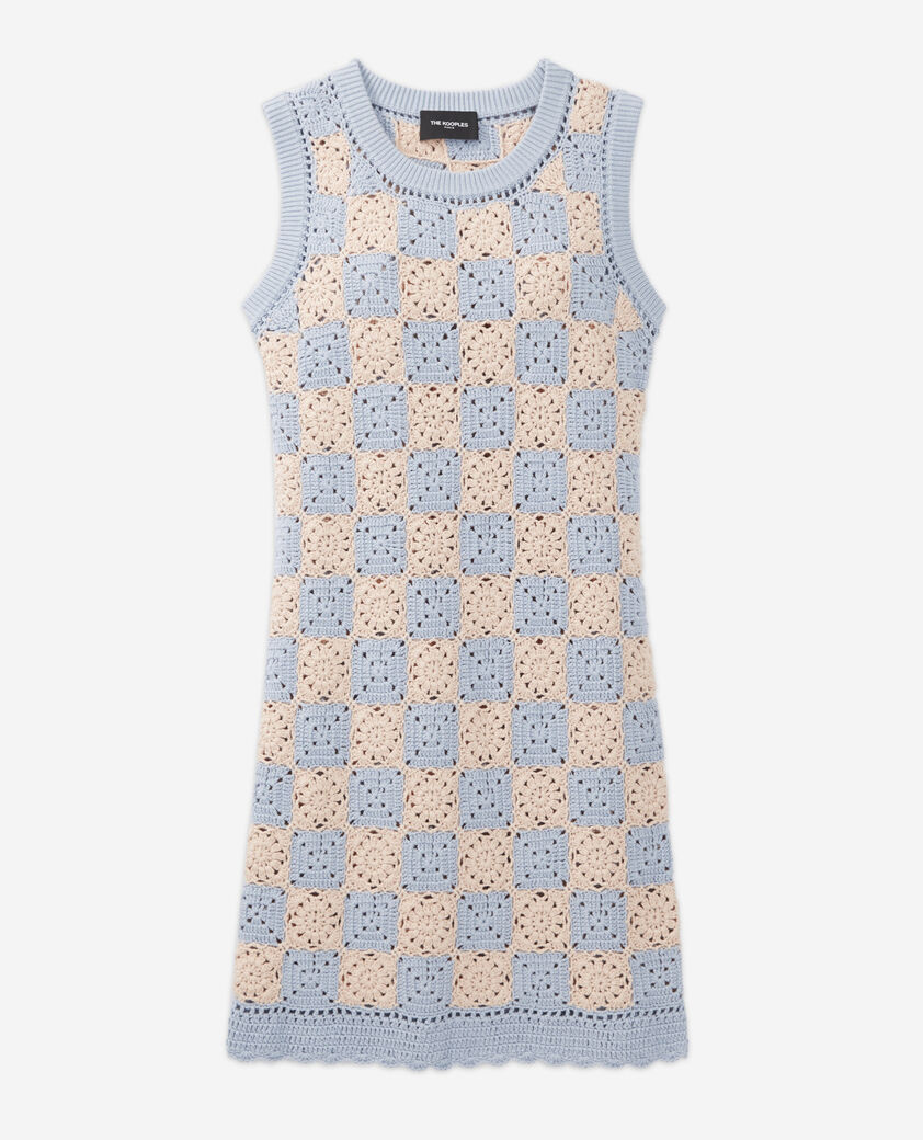 The Kooples WOMEN MULTICOLOR short sleeveless multicolor cotton dress