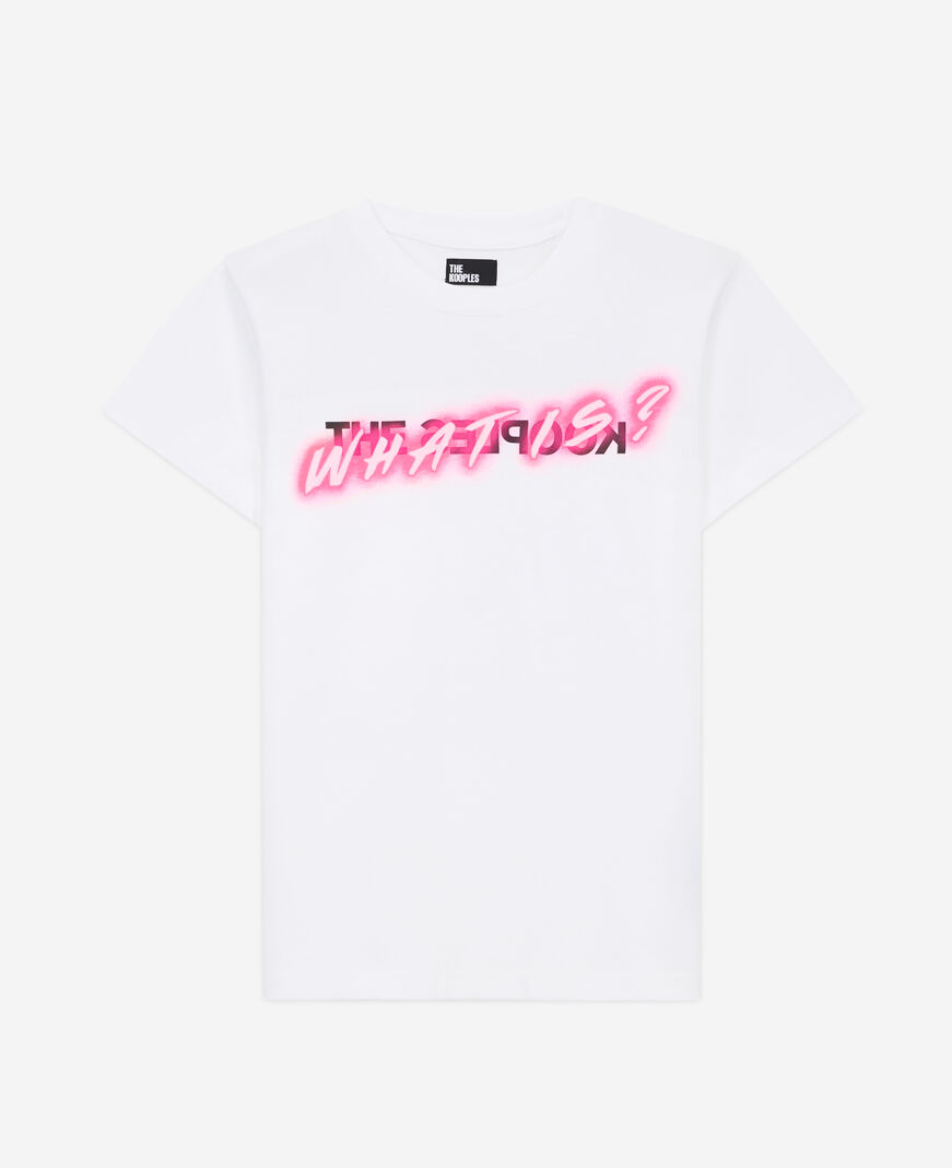 The Kooples FEMME WHITE t-shirt what is néon blanc