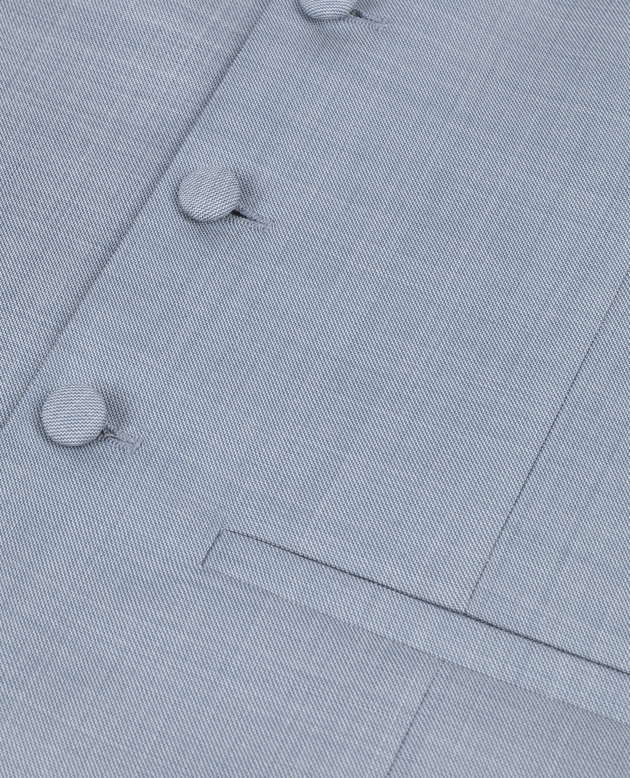 Light blue slim fit wool suit vest, BLUE, hi-res image number null