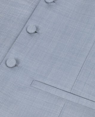 The Kooples MEN BLUE light blue slim fit wool suit vest