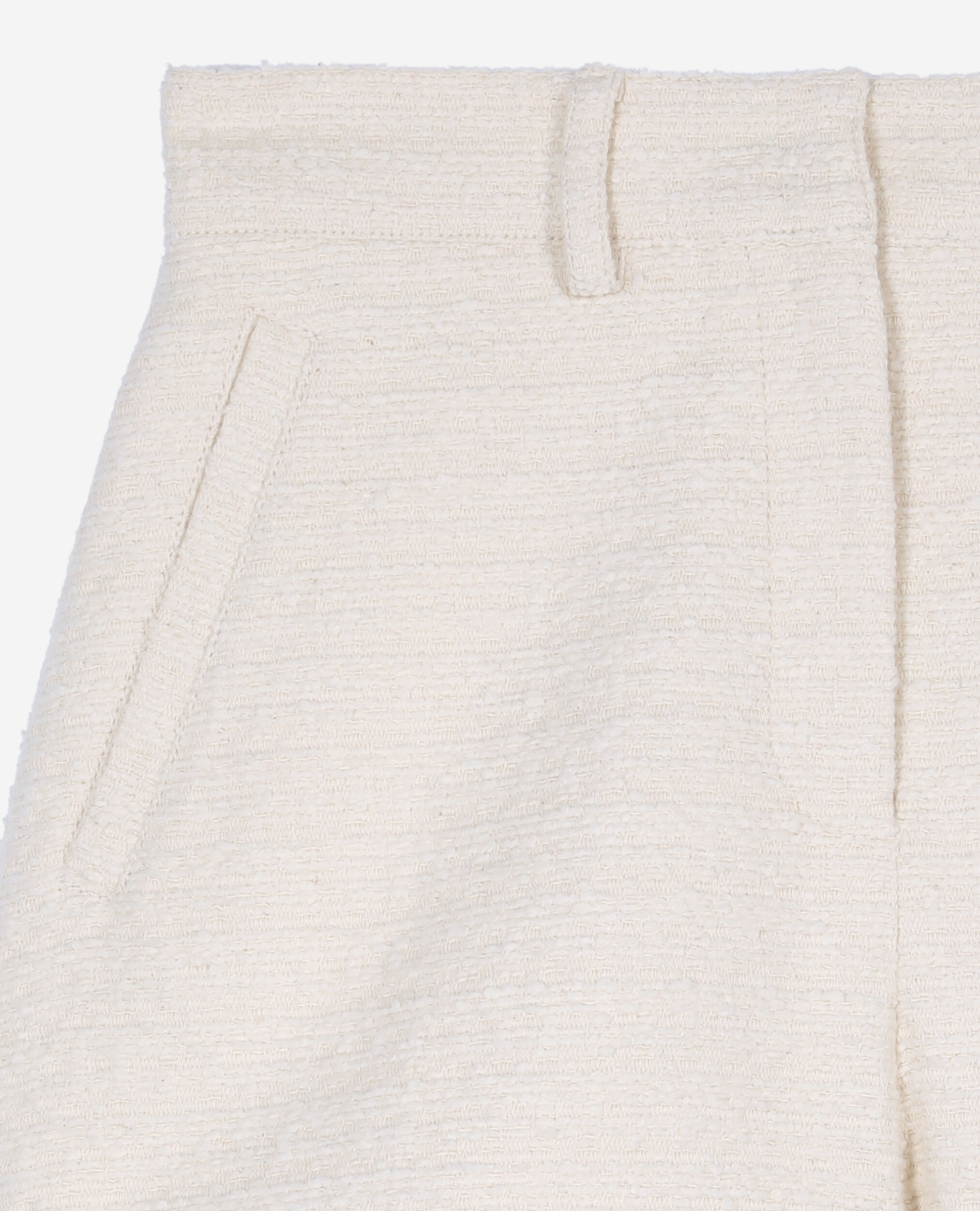 Pantalones cortos blanco crudo tweed, ECRU, hi-res image number null