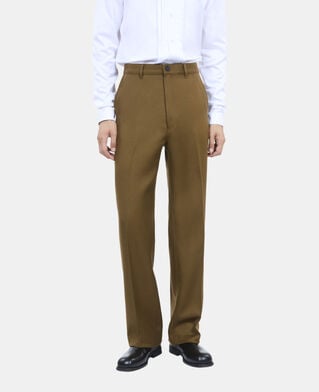 The Kooples HOMME KAKI pantalon en laine kaki