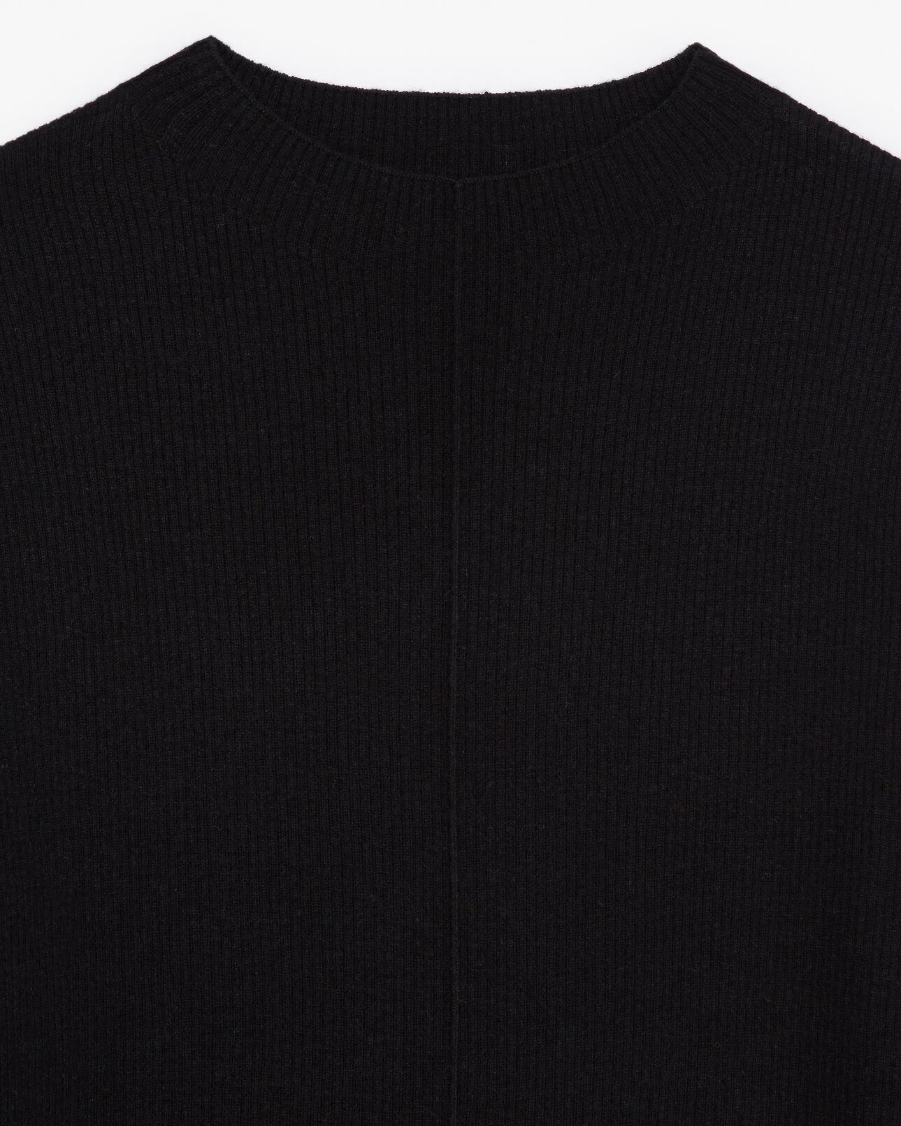 The Kooples FEMME BLACK pull fin laine cachemire noir ajusté