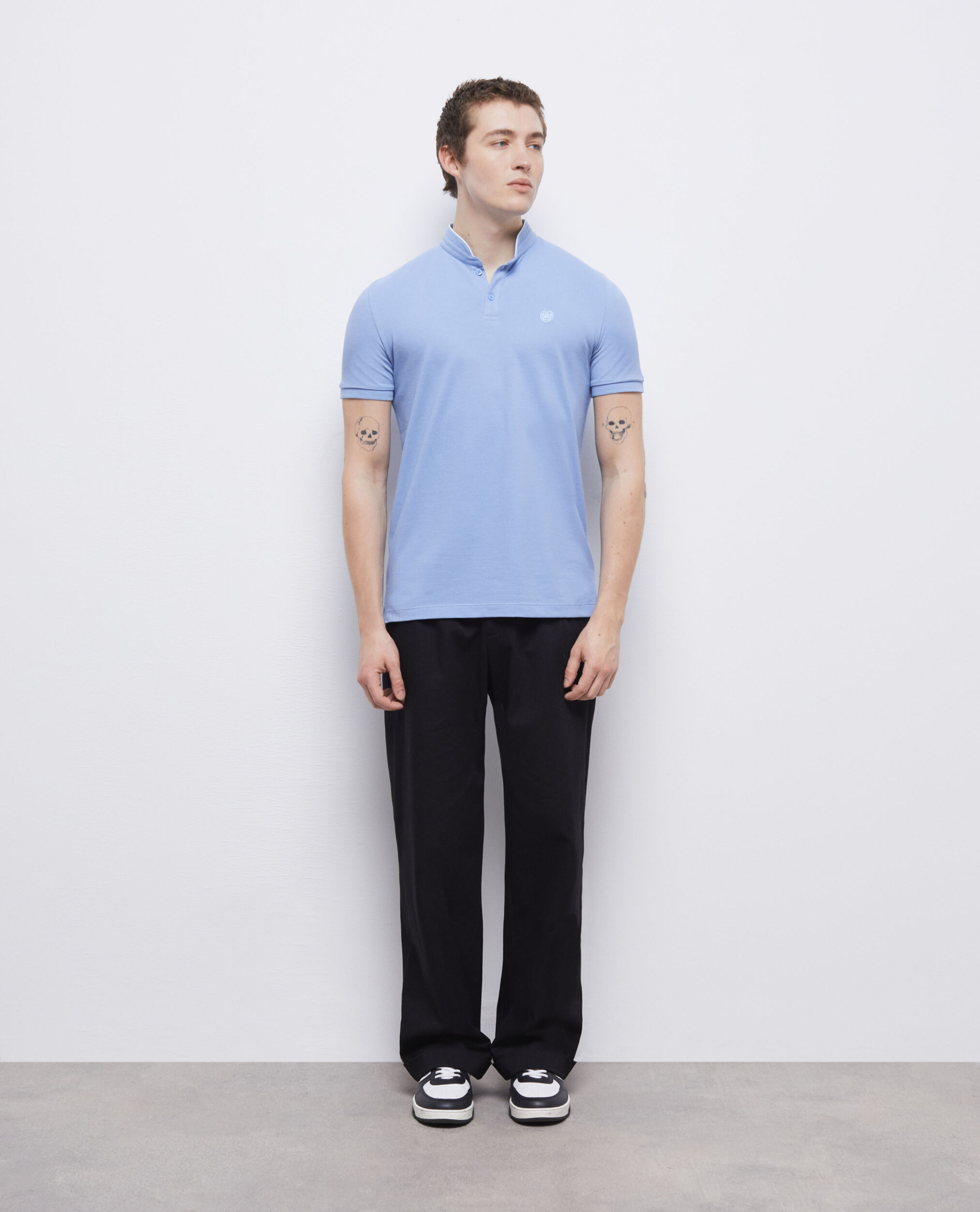 Blue polo black best sale pants