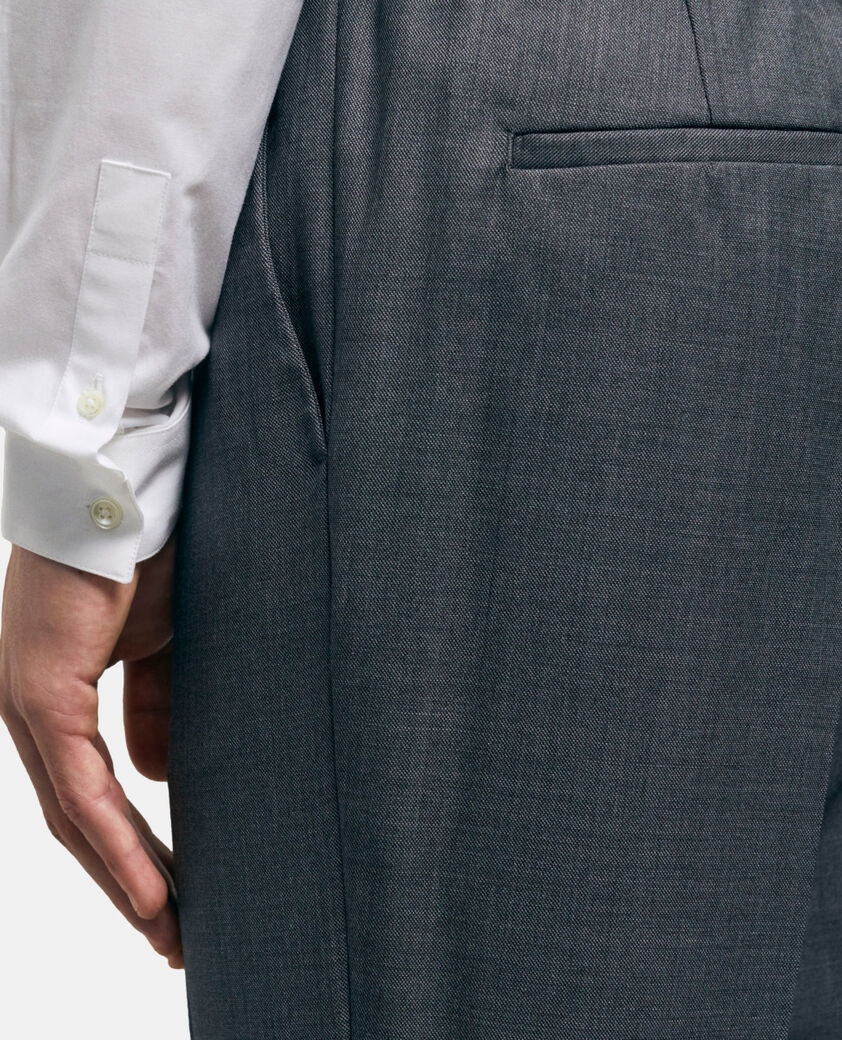 The Kooples MEN GREY gray wool suit pants