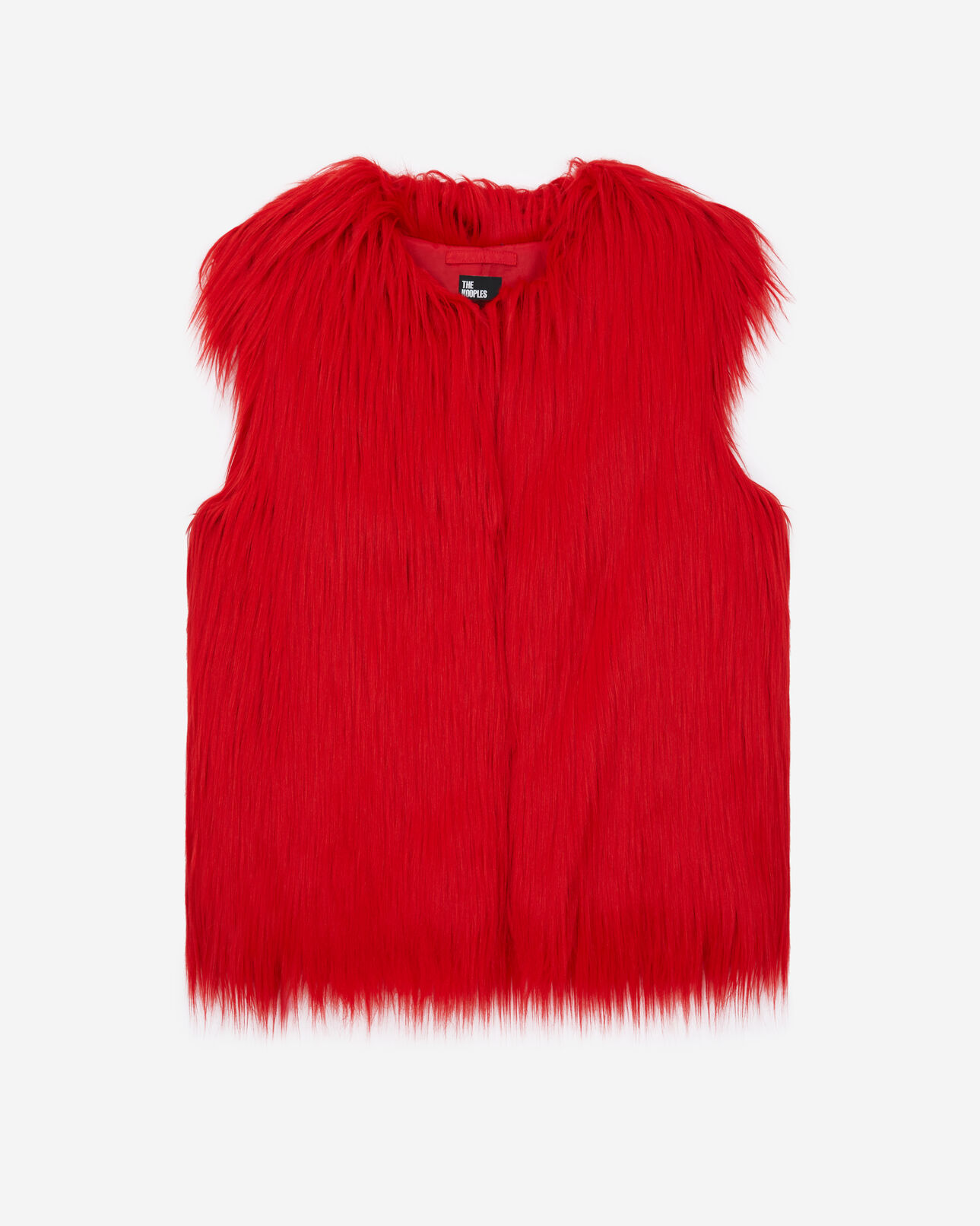 The Kooples WOMEN DARK RED red faux fur coat