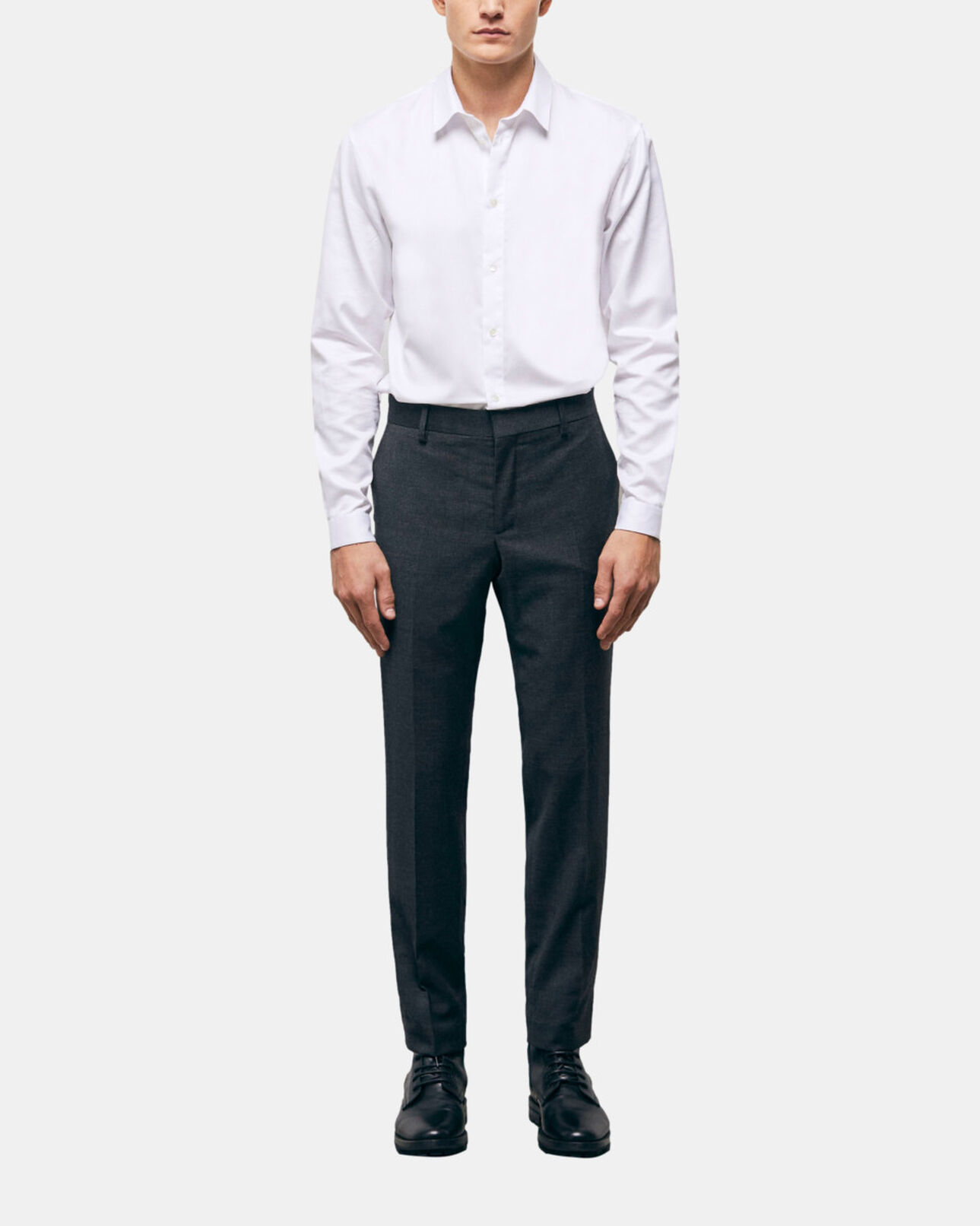 The Kooples MEN BLACK black wool suit pants