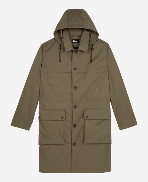 The Kooples H KAKI khaki hooded parka