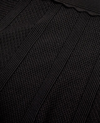 The Kooples FEMME BLACK jupe longue en maille ajourée noire