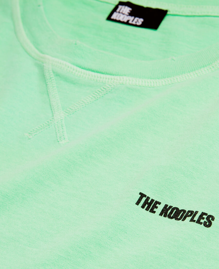 t-shirt homme vert fluo avec logo