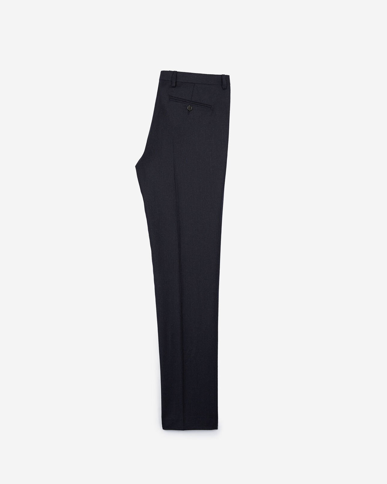 The Kooples HERREN DARK NAVY - MIDDLE GREY marineblaue anzughose aus wolle mit weißen streifen