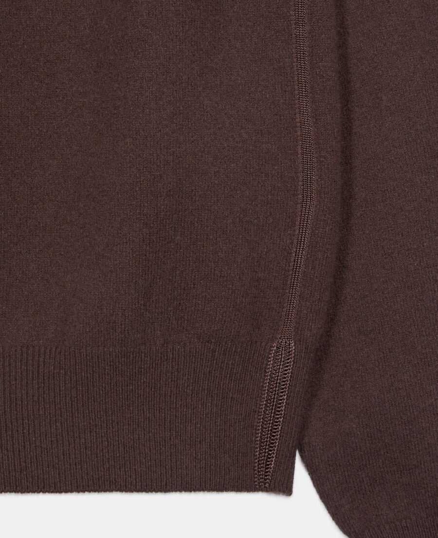The Kooples HOMME BROWN pull en cachemire marron