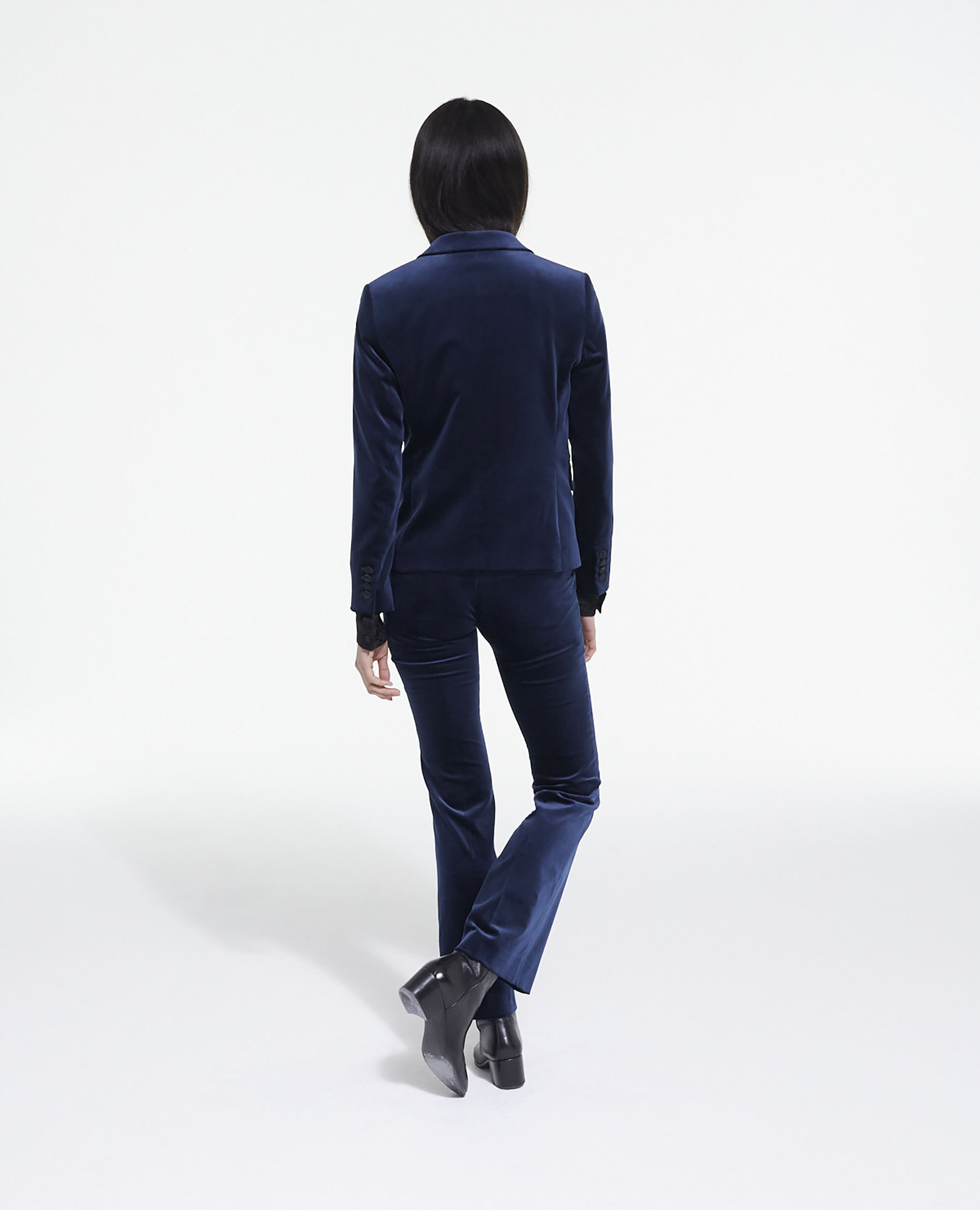 Blue velvet dress pants clearance