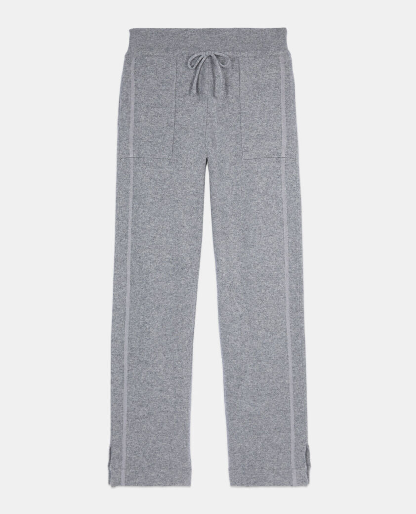 The Kooples FEMME MIDDLE GREY MEL pantalon en laine et cachemire gris