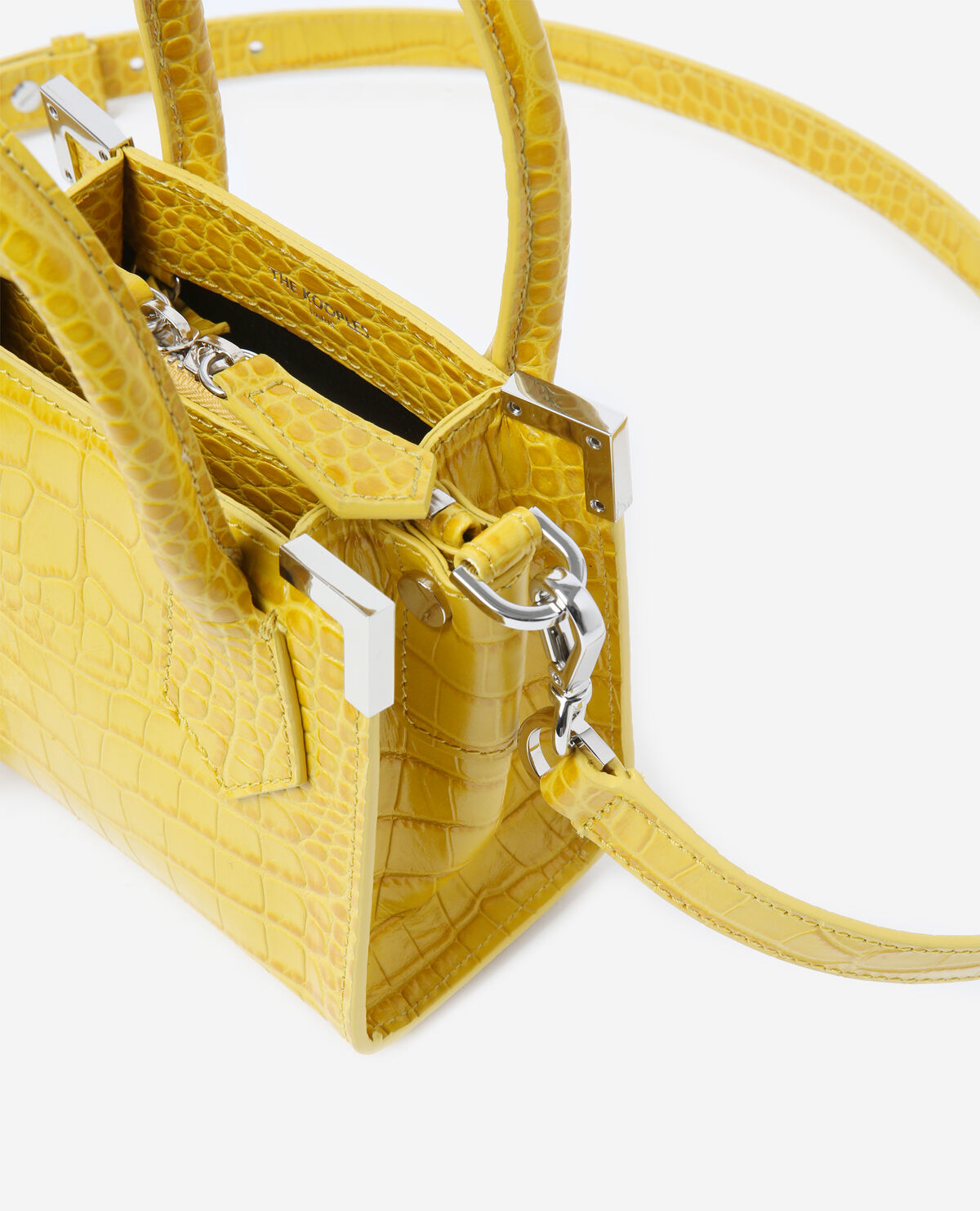 Ming yellow croco print nano bag The Kooples Women