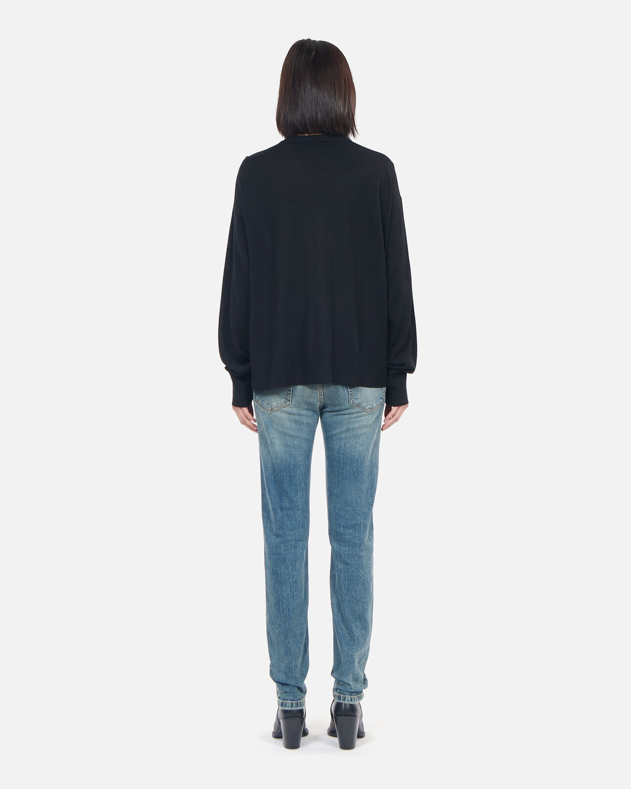 The Kooples WOMEN BLACK black merino wool sweater