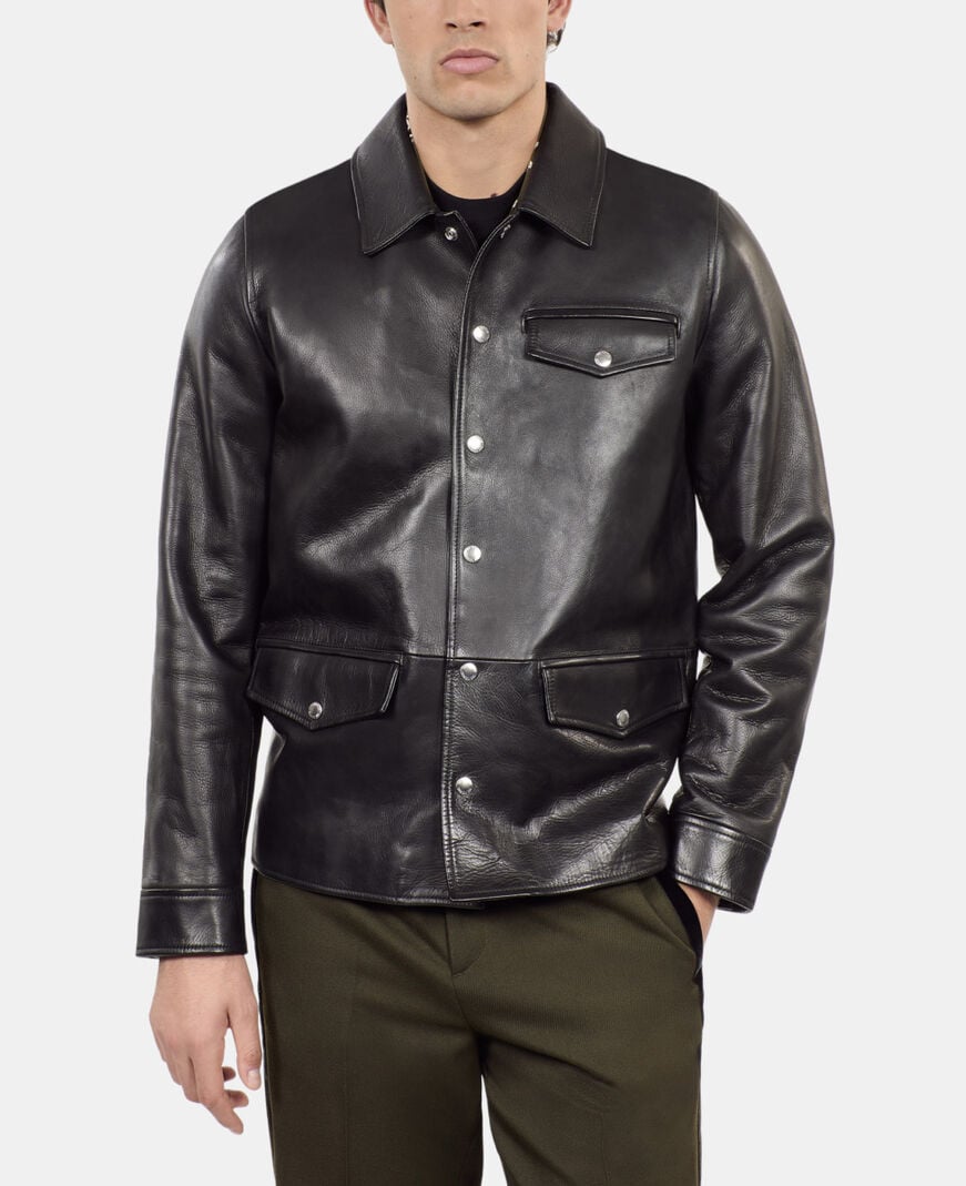 The Kooples HERREN BLACK schwarze lederjacke