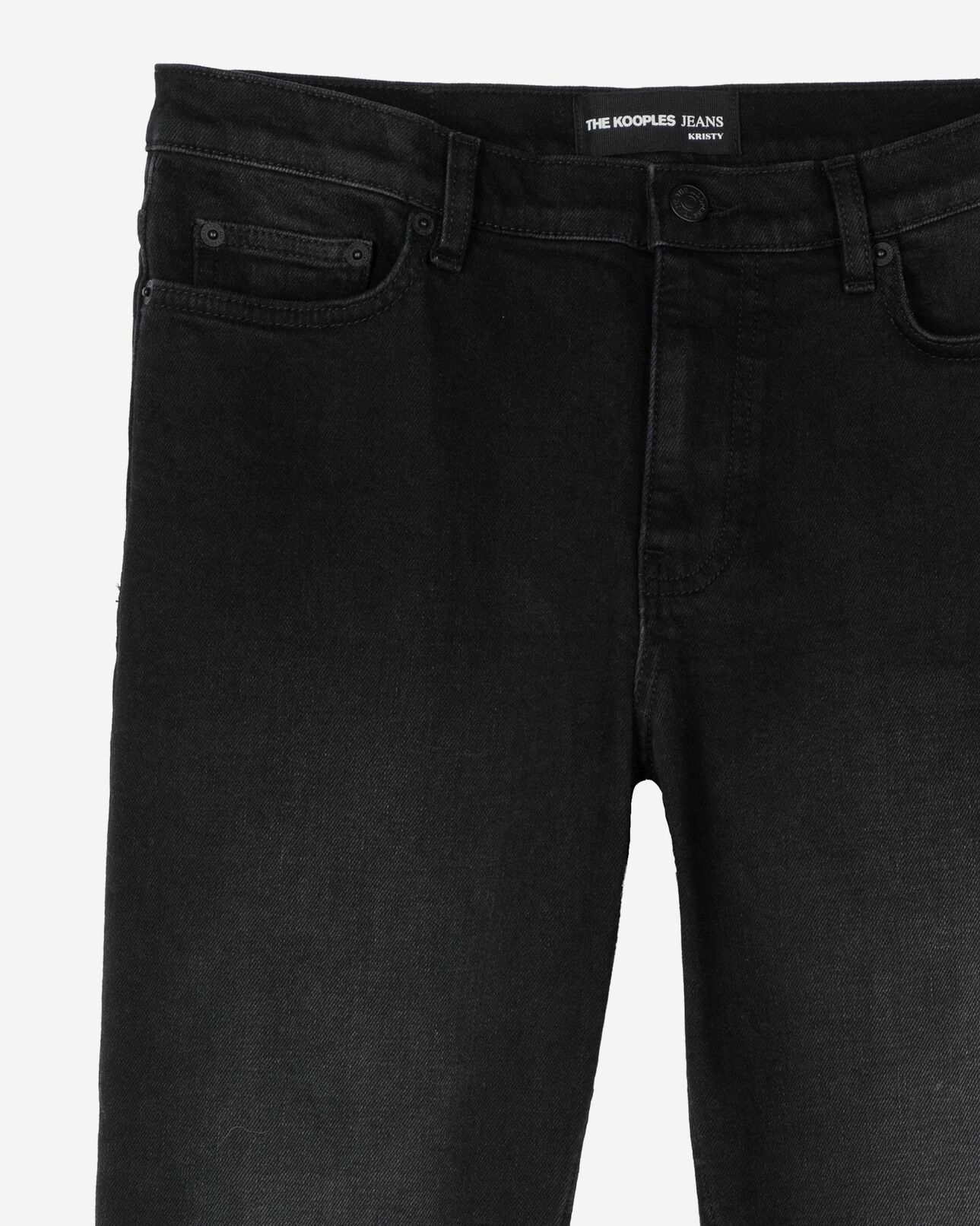 The Kooples MEN BLACK WASHED black slim jeans