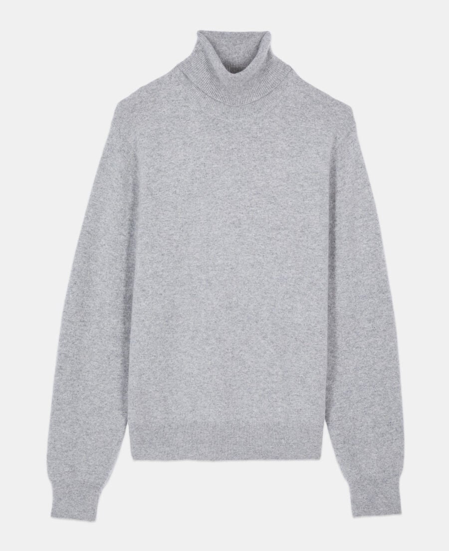The Kooples HOMME MIDDLE GREY MEL pull en cachemire gris