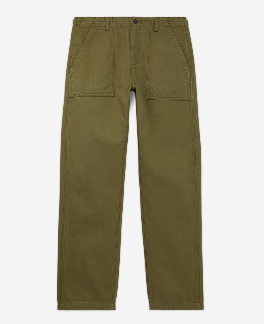 pantalon chino beige à poches latérales