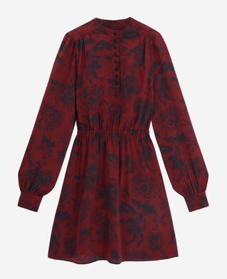 The Kooples F BLACK - BURGUNDY short printed dress
