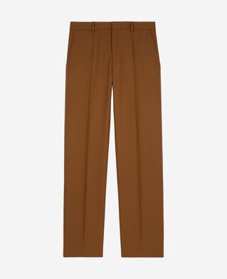 The Kooples HOMME TABACCO pantalon de costume droit en laine marron