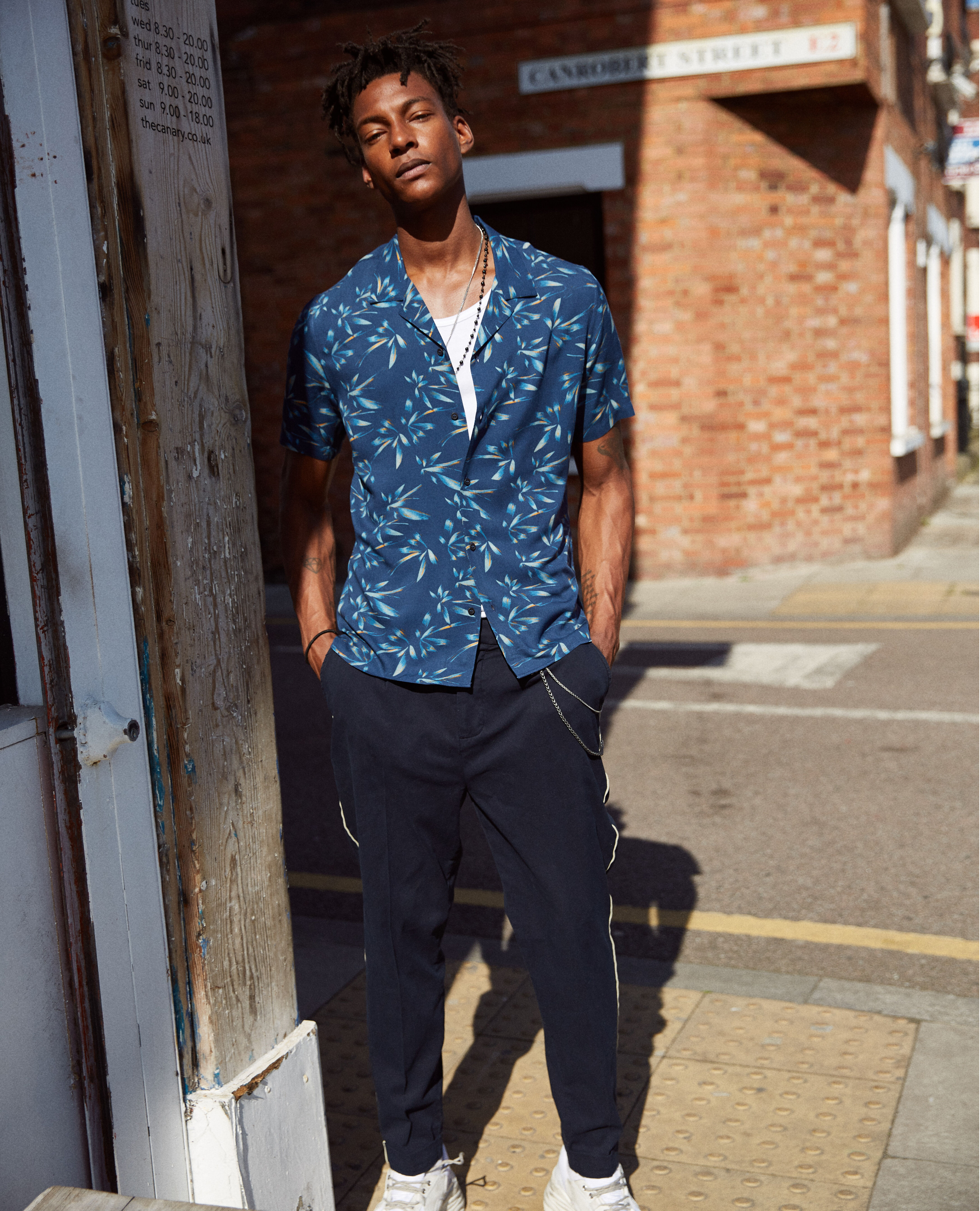 Shirt with blue chinos 2025
