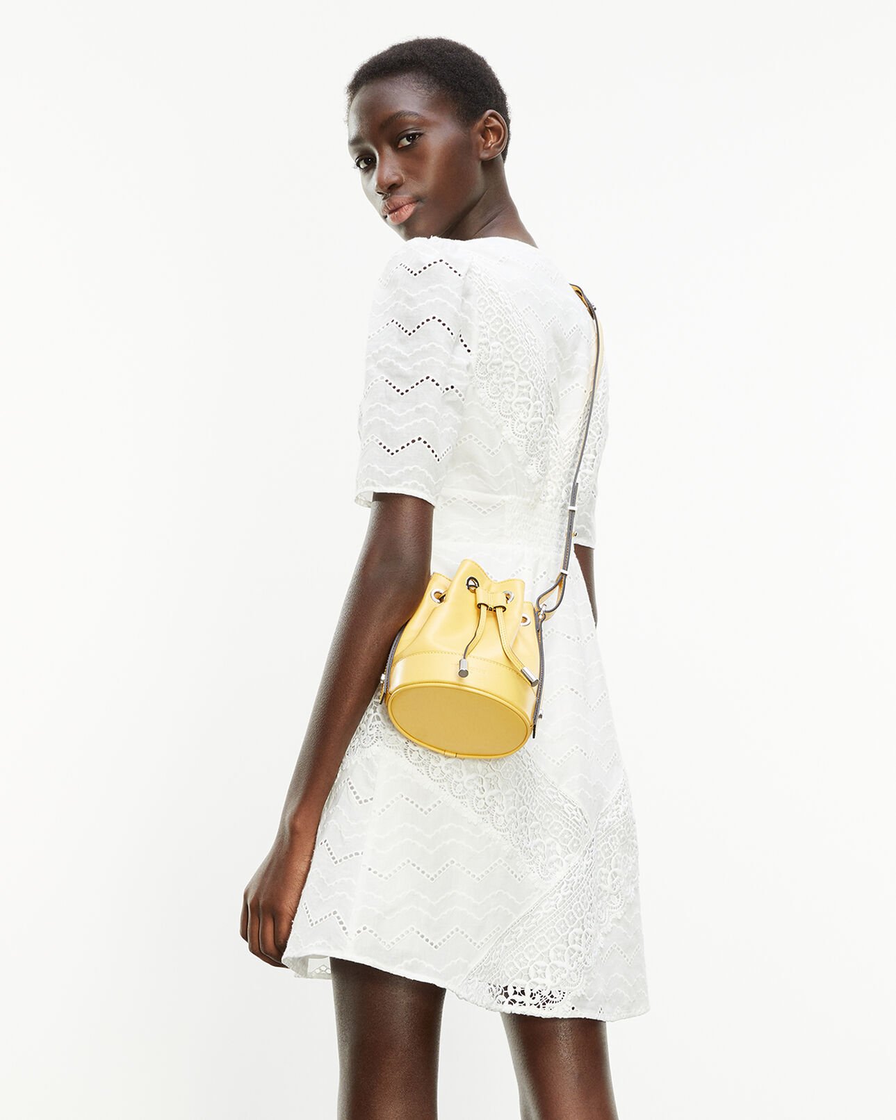 The Kooples FEMME ECRU robe blanche manches courtes