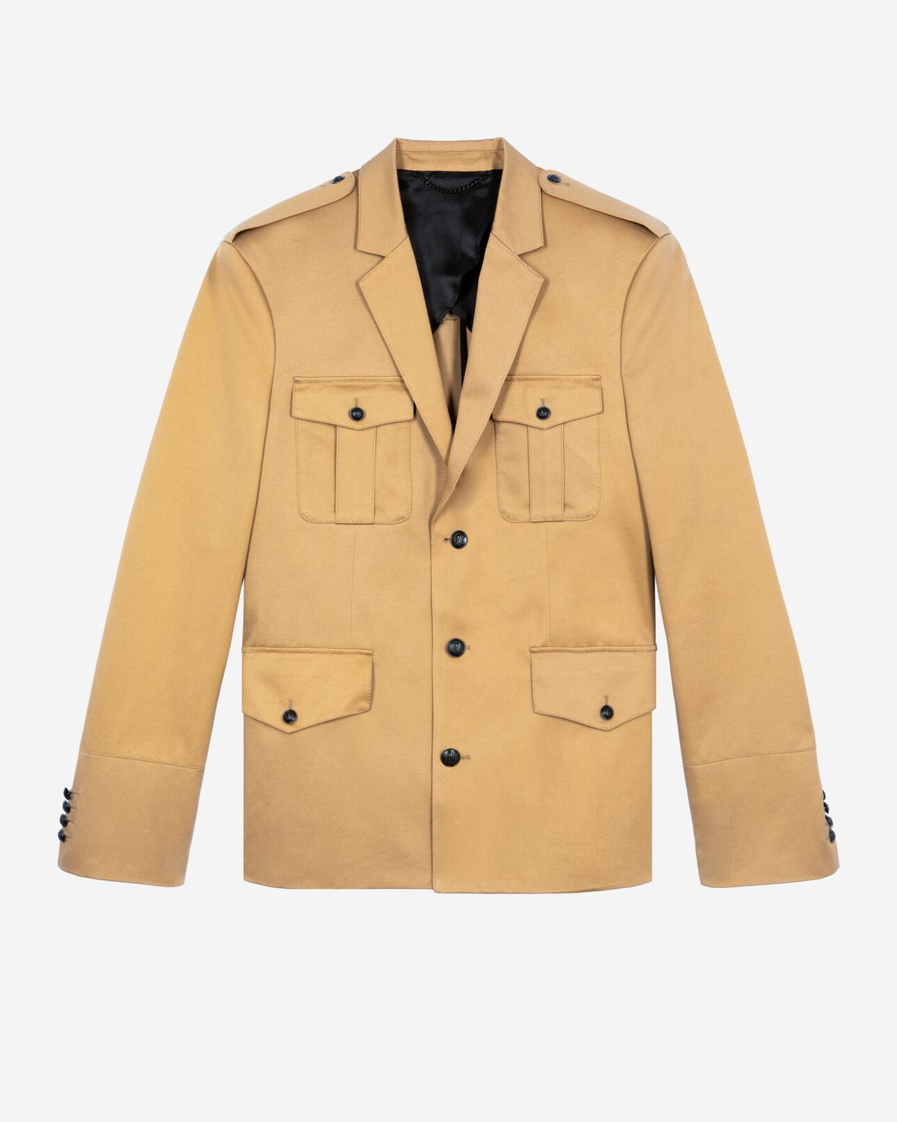 The Kooples MEN CAMEL camel cotton single-breasted jacket