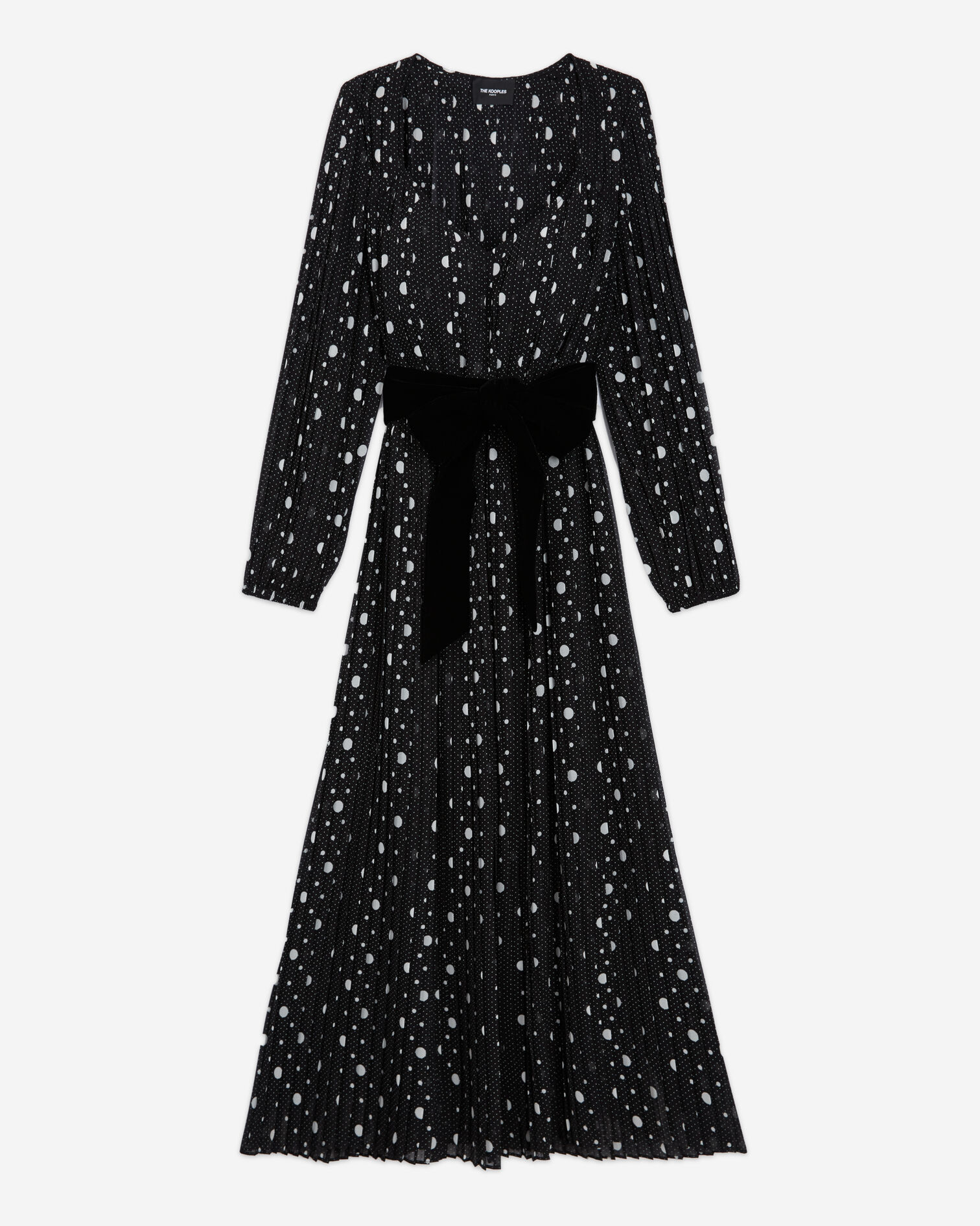 Robe longue imprimée, BLACK-ECRU, hi-res image number null
